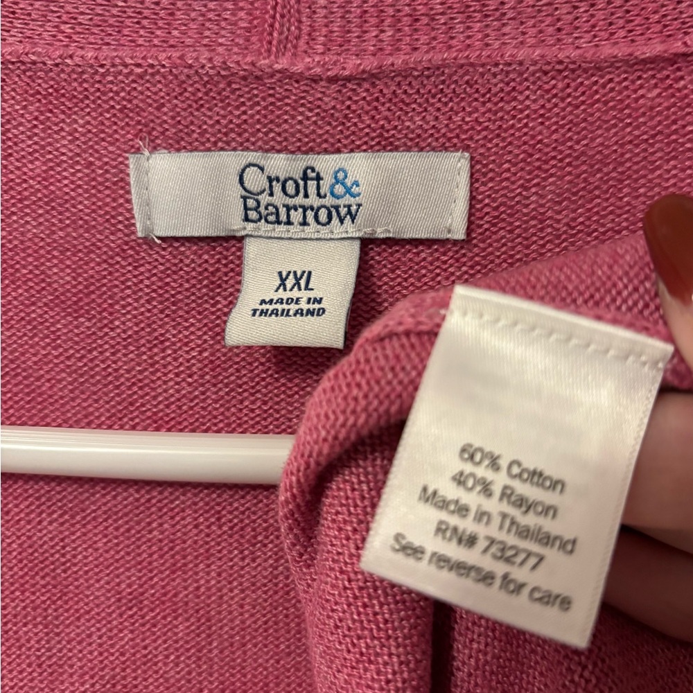 🧥Croft & Barrow Women's Rose Cardigan Sweater - Picture 6 of 7
